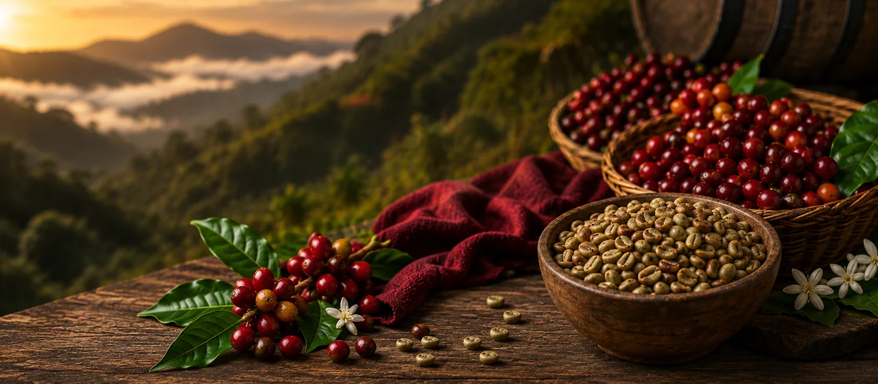 Arabica Gayo Wine coffee product label